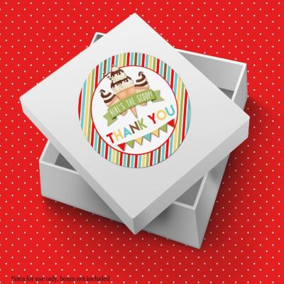 AmandaCreation Ice Cream Scoop Envelope Seals 40pc. Image 3
