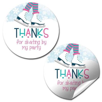 AmandaCreation Ice Skating Envelope Seals 40pc. Image 1