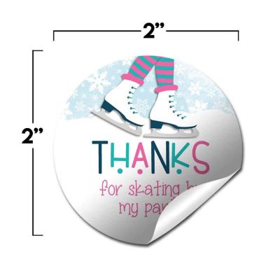 AmandaCreation Ice Skating Envelope Seals 40pc. Image 1