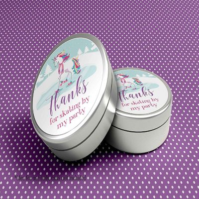 AmandaCreation Ice Skating Unicorn Envelope Seals 40pc. Image 2