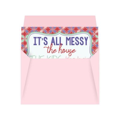 AmandaCreation It's All Messy Mother's Day Greeting Card 2pc. Image 1