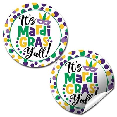 AmandaCreation It's Mardi Gras Y'all Envelope Seals 40pc. Image 1