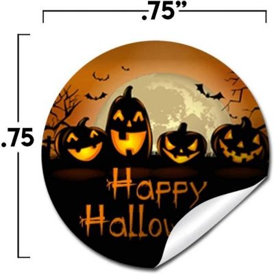 AmandaCreation Jack O'Lantern Kiss Stickers 324pc. Image 2