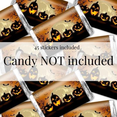 AmandaCreation Jack O'Lantern Mini Candybar Wrappers 45pcs Image 3