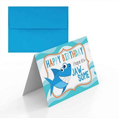 AmandaCreation JAW-SOME Day Greeting Card 2pc. Image 1
