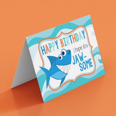 AmandaCreation JAW-SOME Day Greeting Card 2pc. Image 1