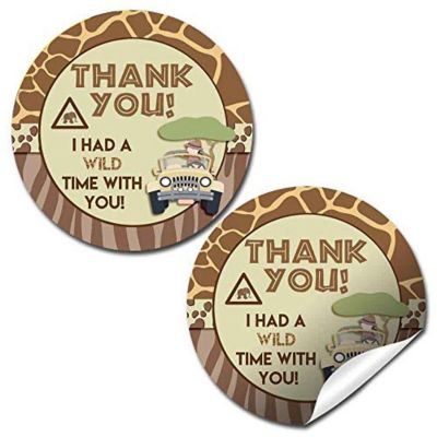 AmandaCreation Jungle Safari Envelope Seals 40pc. Image 1