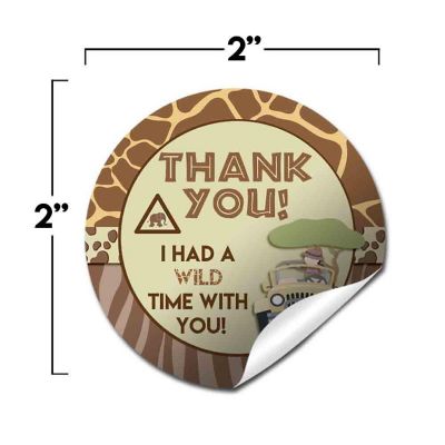 AmandaCreation Jungle Safari Envelope Seals 40pc. Image 1
