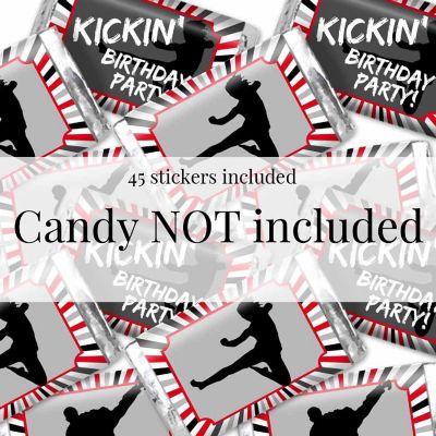 AmandaCreation Kickin Karate Mini Candybar Wrappers 45pc. Image 1