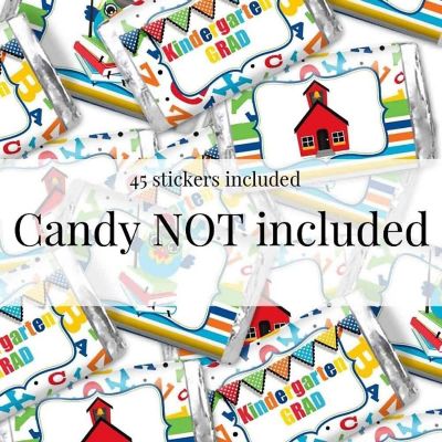 AmandaCreation Kindergarten Graduation Mini Candybar Wrappers 45pc. Image 1