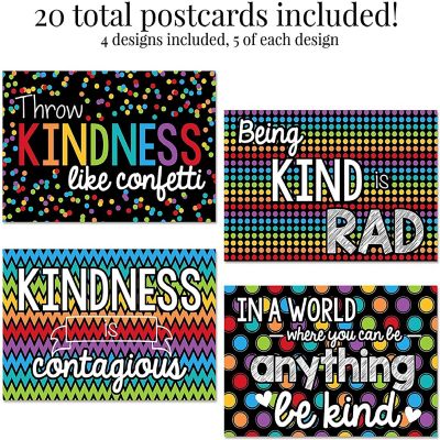 AmandaCreation Kindness Black Backgrounds Postcards 20pcs. Image 1