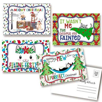 AmandaCreation Kitty Cat Christmas Postcards 20pcs. Image 1