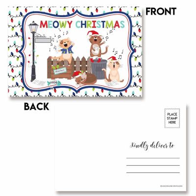 AmandaCreation Kitty Cat Christmas Postcards 20pcs. Image 1