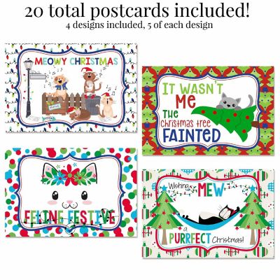 AmandaCreation Kitty Cat Christmas Postcards 20pcs. Image 2