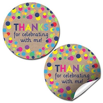 AmandaCreation Kraft Polka Dot Envelope Seals 40pc. Image 1
