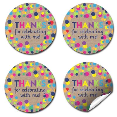 AmandaCreation Kraft Polka Dot Envelope Seals 40pc. Image 1