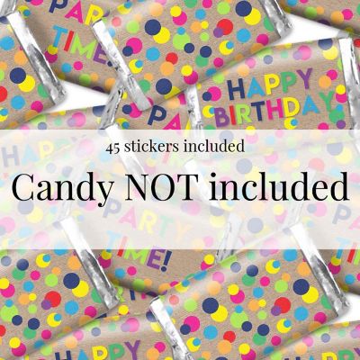 AmandaCreation Kraft Polka Dot Mini Candybar Wrappers 45pc. Image 1