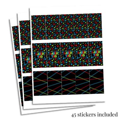 AmandaCreation Laser Tag Mini Candybar Wrapper 45pc. Image 1