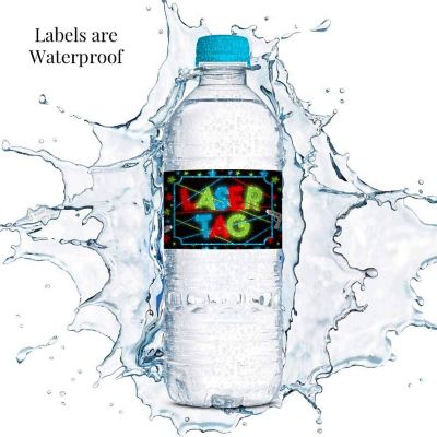 AmandaCreation Laser Tag Water Bottle Labels 20pc. Image 2
