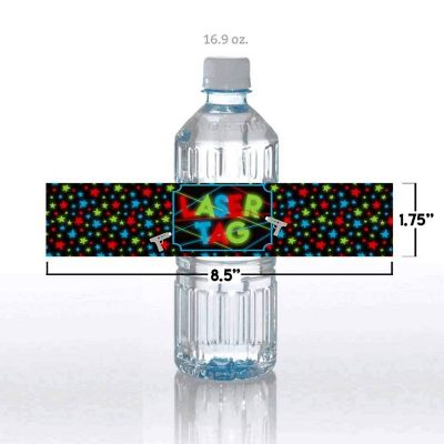 AmandaCreation Laser Tag Water Bottle Labels 20pc. Image 3