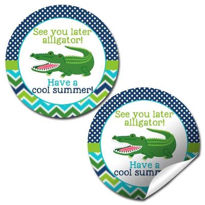 AmandaCreation Later Gator Blue Envelope Seals 40pc. Image 1