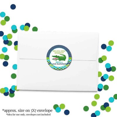 AmandaCreation Later Gator Blue Envelope Seals 40pc. Image 3