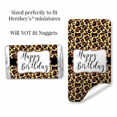 AmandaCreation Leopard Print Mini Candybar Wrappers 45pc. Image 1