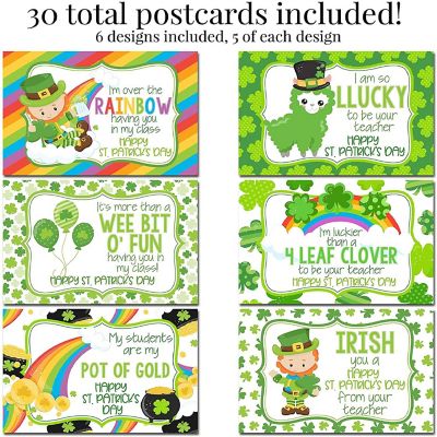 AmandaCreation Leprechaun Postcards for Teachers 30pc. Image 1