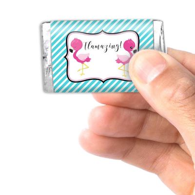 AmandaCreation Let's Flamingle Mini Candybar Wrappers 45pc. Image 2