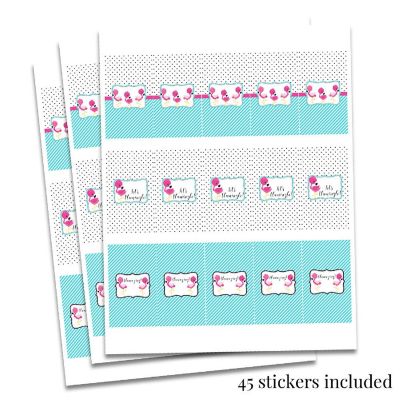 AmandaCreation Let's Flamingle Mini Candybar Wrappers 45pc. Image 3