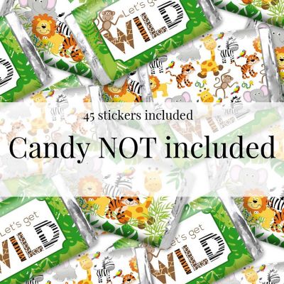 AmandaCreation Let's Get Wild Mini Candybar Wrappers 45pc. Image 2