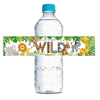 AmandaCreation Let's Get Wild Water Bottle Wrappers 20pcs. Image 1