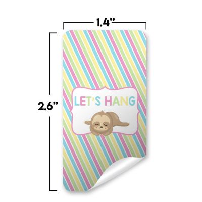 AmandaCreation Let's Hang Sloth Mini Candybar Wrappers 45pc. Image 1