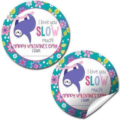 AmandaCreation Like You So Much Sloth Envelope Seals 40pc. Image 1