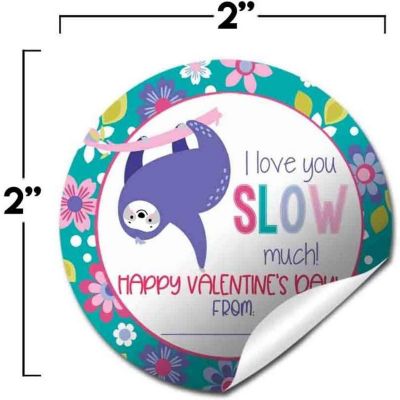 AmandaCreation Like You So Much Sloth Envelope Seals 40pc. Image 1