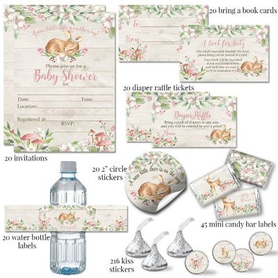 AmandaCreation Little Deer Pink Party Bundle 381pc. Image 1