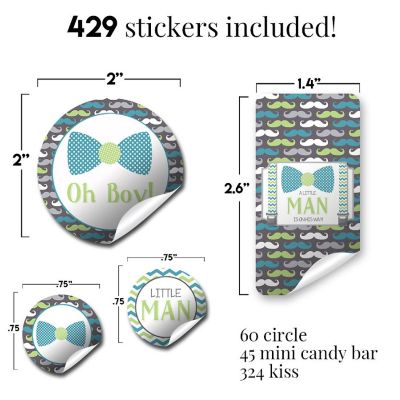 AmandaCreation Little Man Bow Tie Sticker Bundle 429pc. Image 3