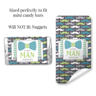 AmandaCreation Little Man Mini Candybar Wrappers 45pc. Image 2