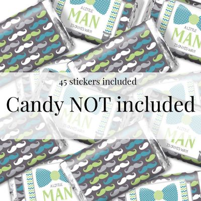 AmandaCreation Little Man Mini Candybar Wrappers 45pc. Image 3