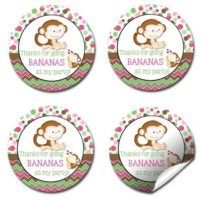 AmandaCreation Little Monkey Envelope Seals 40pc. Image 2