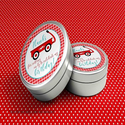 AmandaCreation Little Red Wagon Envelope Seals 40pc. Image 2