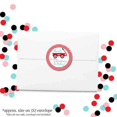 AmandaCreation Little Red Wagon Envelope Seals 40pc. Image 3