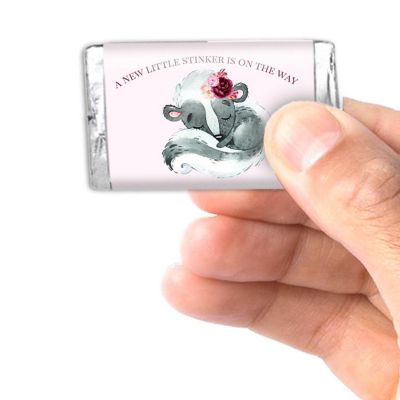 AmandaCreation Little Stinker Pink Mini Candybar Wrappers 45pc. Image 2