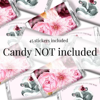 AmandaCreation Little Stinker Pink Mini Candybar Wrappers 45pc. Image 3