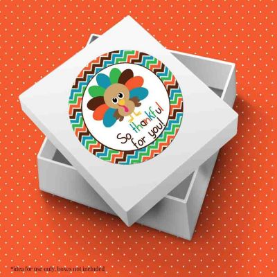 AmandaCreation Little Turkey Boy Envelope Seals 40pc. Image 1