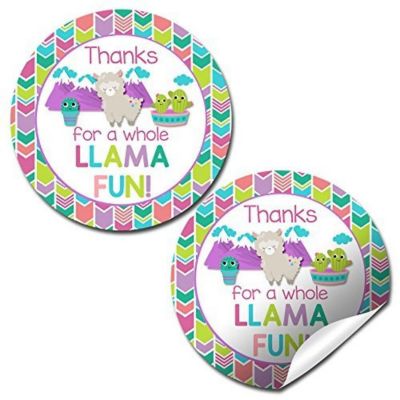 AmandaCreation Llama Fun Envelope Seals 40pc. Image 1