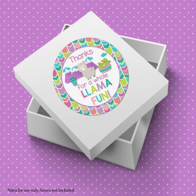 AmandaCreation Llama Fun Envelope Seals 40pc. Image 1