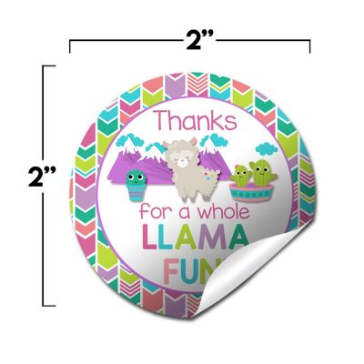 AmandaCreation Llama Fun Envelope Seals 40pc. Image 2