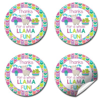AmandaCreation Llama Fun Envelope Seals 40pc. Image 3