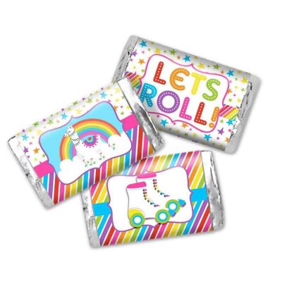 AmandaCreation Llama Roller Skating Mini Candybar Wrappers 45pcs. Image 1